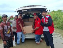 Aribun Salurkan Bantuan Warga Terdampak Banjir Di Seragi Lampung Selatan