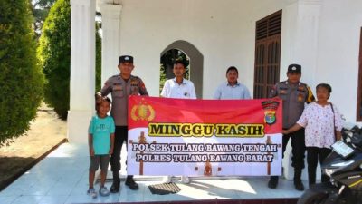 Ini Yang Dilakukan Polsek TBT, Laksanakan Pengamanan Ibadah Gereja Minggu Kasih Di Gereja GITJ Tiyuh Tirta Makmur