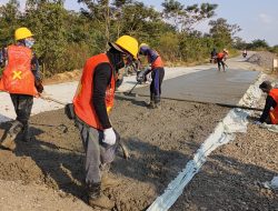 CV. Langgeng Konstruksi Dan PT. Berkah Kasih Konsultan Kerjakan Proyek Jalan Ruas Penumangan-Unit VI Asal Asalan